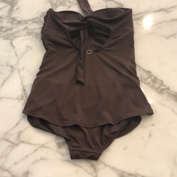 Jantzen halter swimsuit chocolate strapless 8 - Picture 5 of 7